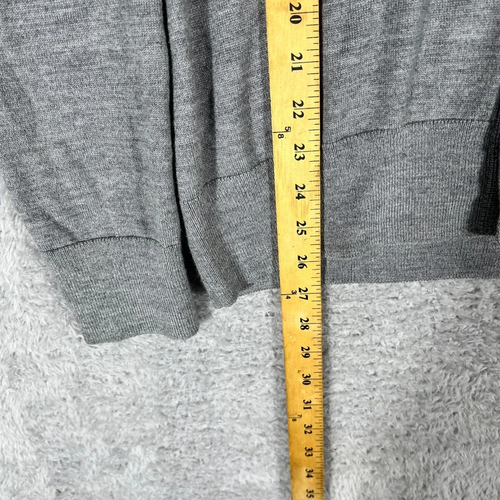 Banana Republic Cardigan Mens M Gray Merino Wool Blend Button Front V-Neck